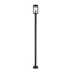 Z-Lite Nuri 1 Light Outdoor Post Mounted Fixture, Black & Clear 596PHMS-536P-BK
